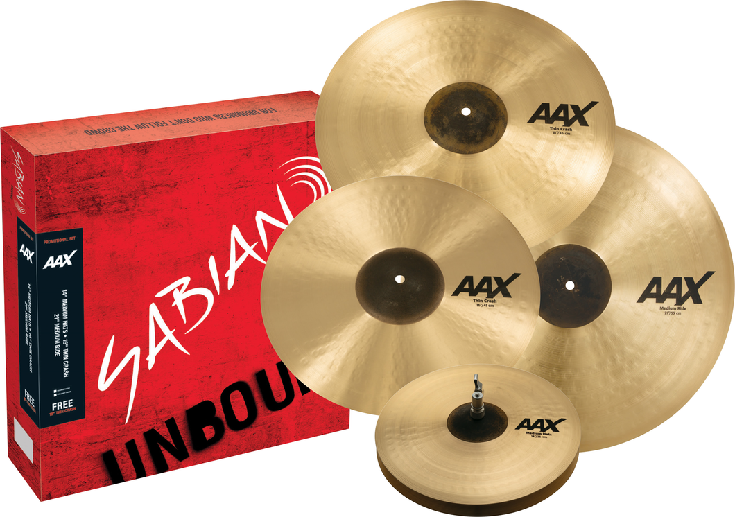 SABIAN 25005XCP Ensemble promotionnel AAX Ensemble de 4 cymbales Fabriqué au Canada