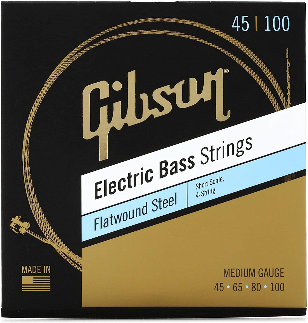 Gibson SBG-FWSSM Flatwound Electric Bass Strings Short Scale -.045-.100 Medium