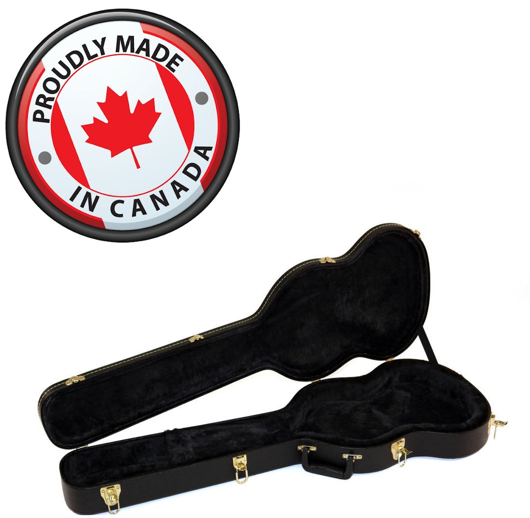Étui de guitare électrique Premium Arch Top Hardshell SG (résistant à la route) avec serrure (fabriqué au Canada)