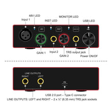 Load image into Gallery viewer, 2i2-3RD-GEN 2-IN, 2-OUT USB Audio Interface Focusrite SCARLETT Style - OPEN BOX
