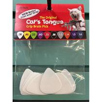The Original Cat's Tongue Grip Brain White Picks - .38 mm, 10 Pack