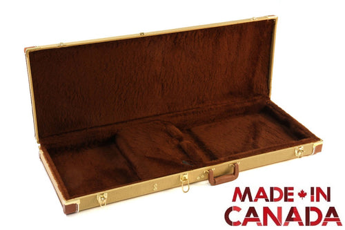 Deluxe Tweed Hardshell Rectangle Electric Guitar Case Model 230TW (Made In Canada)-(6211156410562)