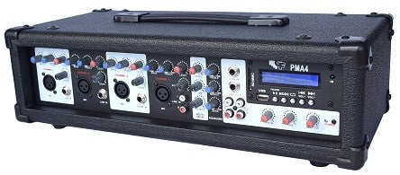 Table de mixage amplifiée GF PMA4 4 canaux avec Bluetooth, MP3 et effets