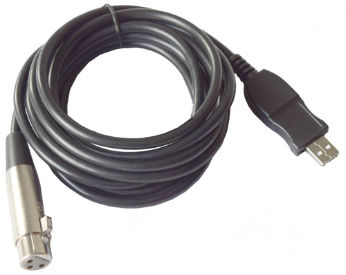 CABLE - XLR INCH TO USB - 10 FEET-(6831367520450)