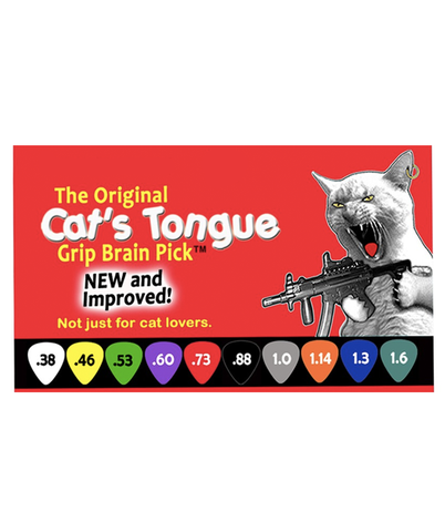 The Original Cat's Tongue Grip Brain Teal Picks - 1,6 mm, paquet de 10