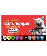 Charger l&#39;image dans la galerie, The Original Cat&#39;s Tongue Grip Brain Purple Picks - 0,60 mm, paquet de 10
